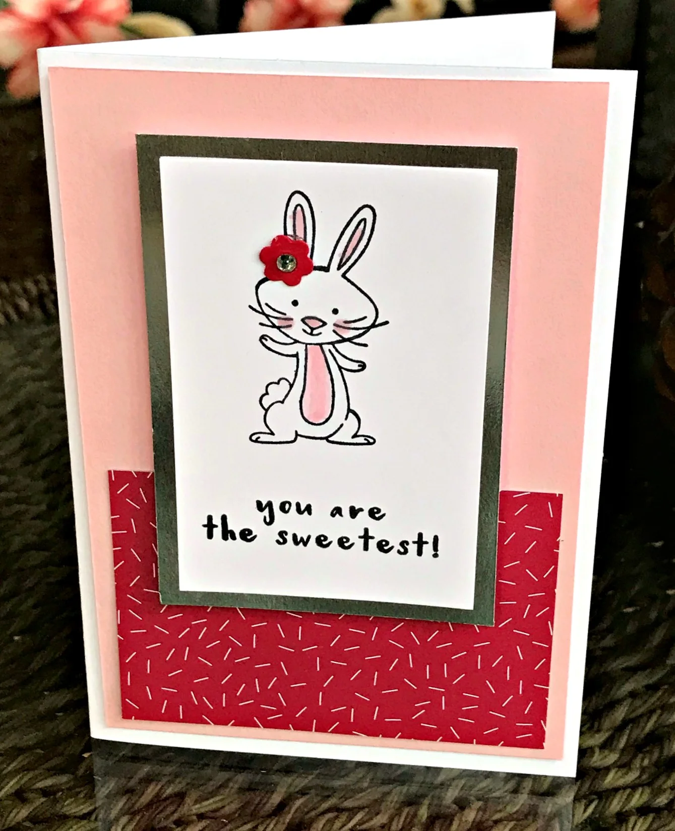 We Must Celebrate Bunny Card - www.stampedwithaloha.com