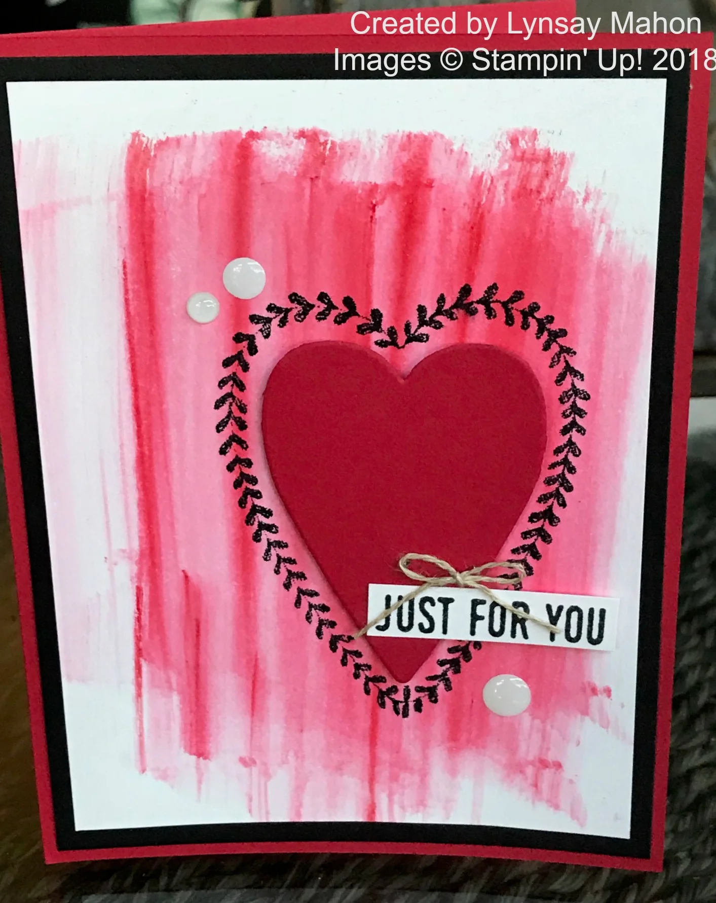 Sure Do Love You Brusho Card - www.stampedwithaloha.com