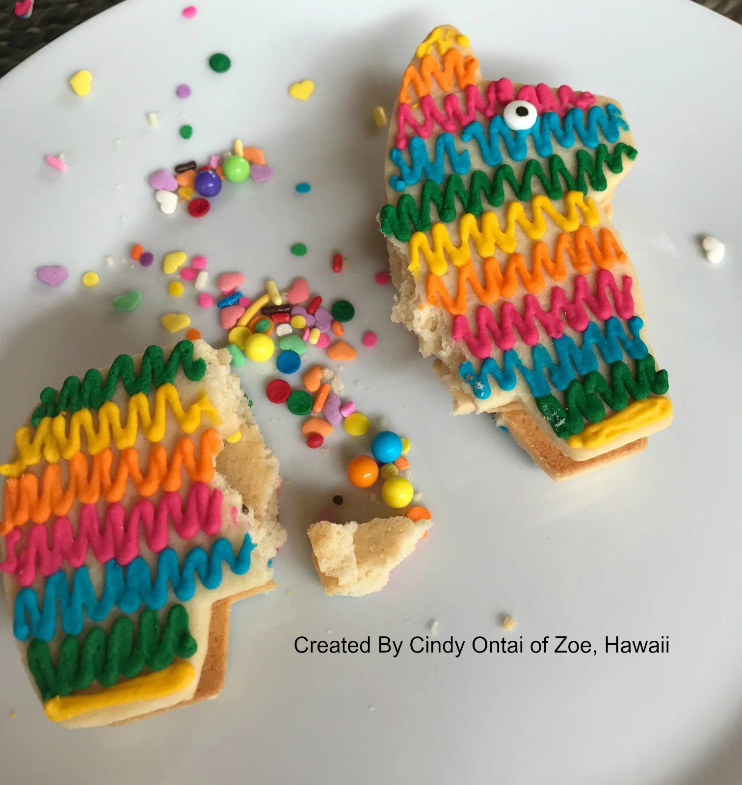 Piñata Cookies by Zoe, Hawaii - www.stampedwithaloha.com