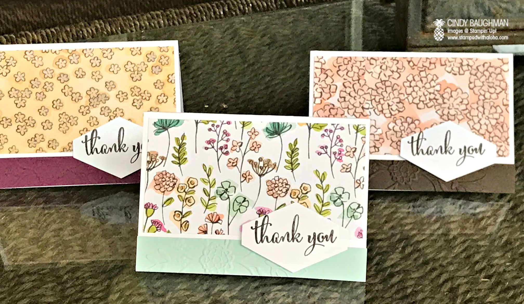 Share What You Love Thank You Cards - www.stampedwithaloha.com