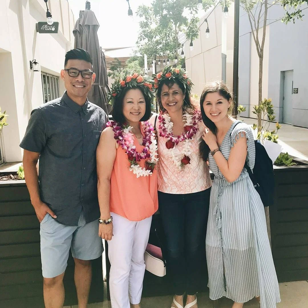 Brett and Jess with their Moms