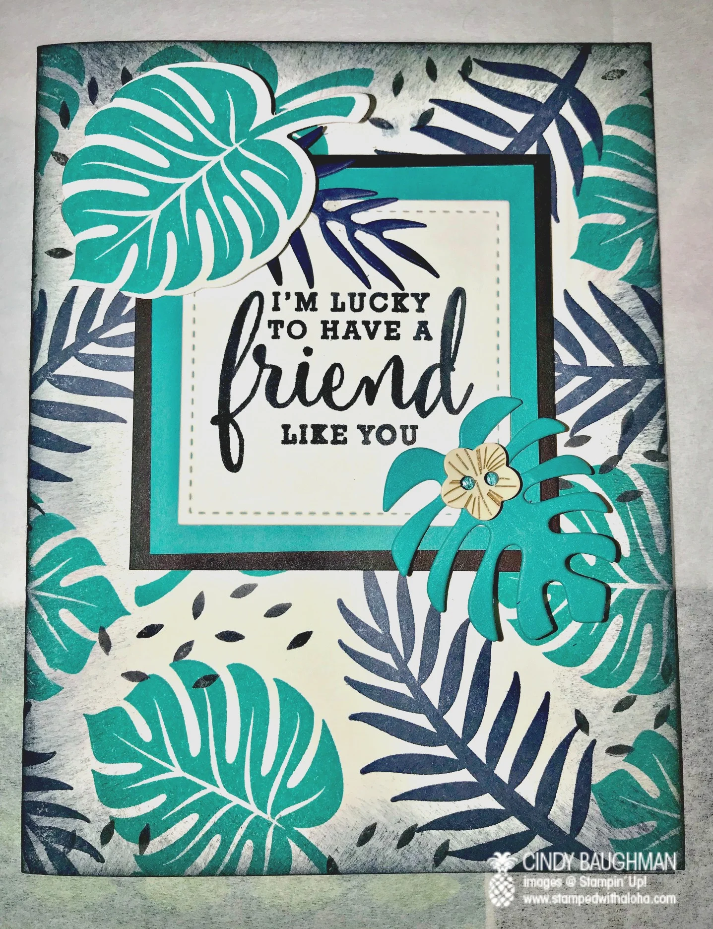 Tropical Escape Friendship Card - www.stampedwithaloha.com