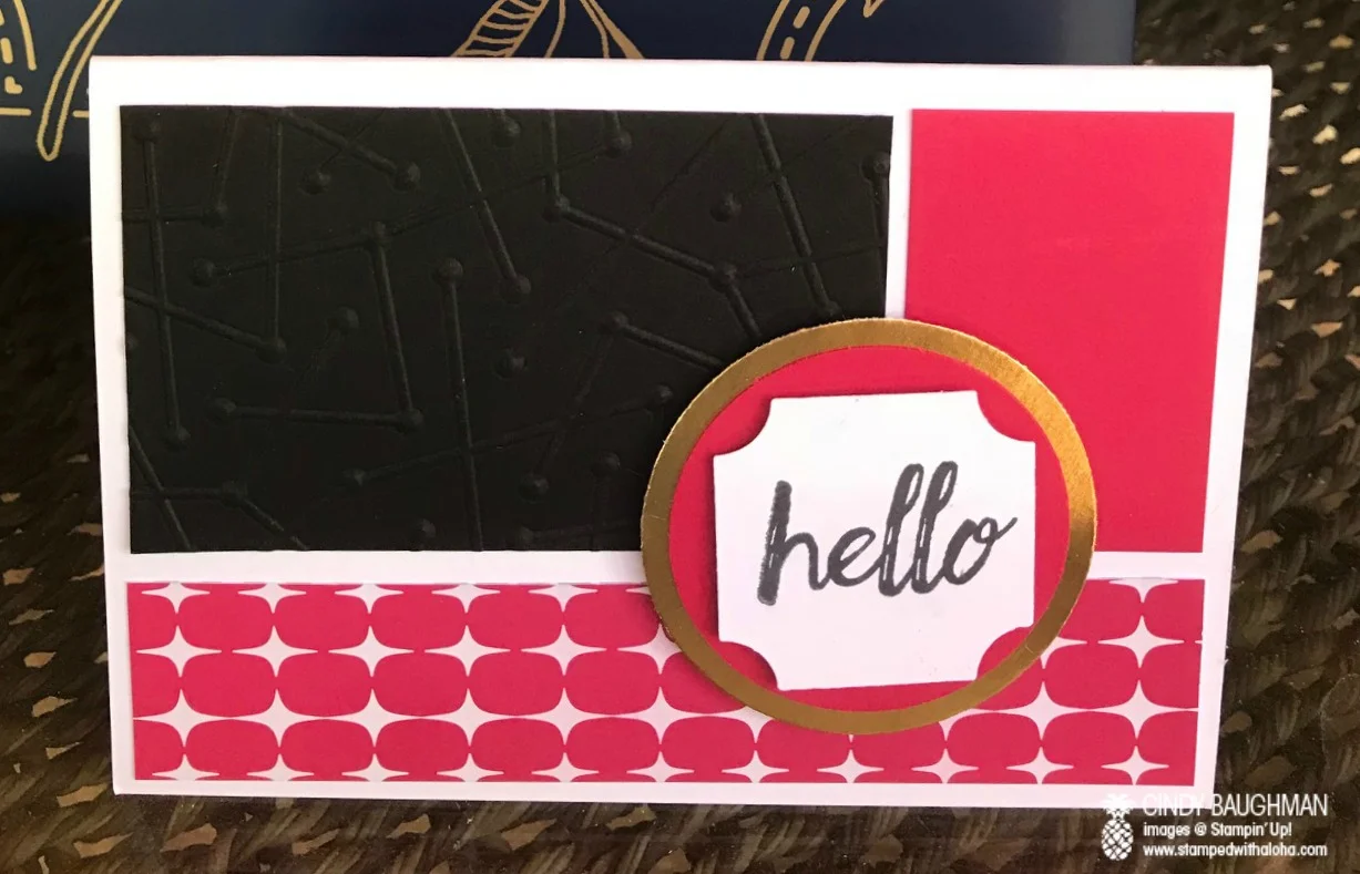 Darling Label Punch Box Hello Card
