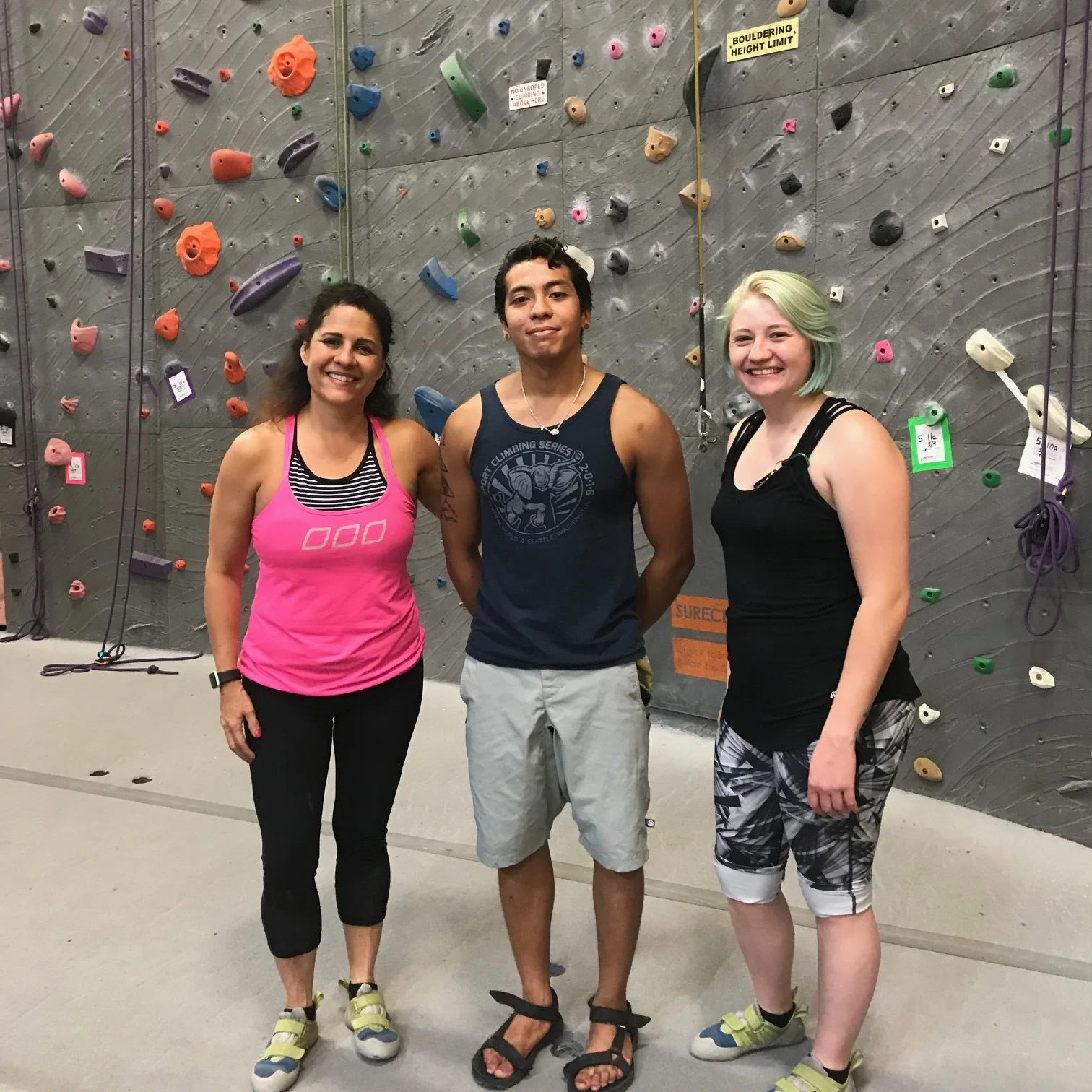 Climbing at Vertical World, Redmond