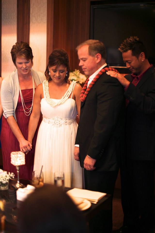 MIke and Lynn pray over us
