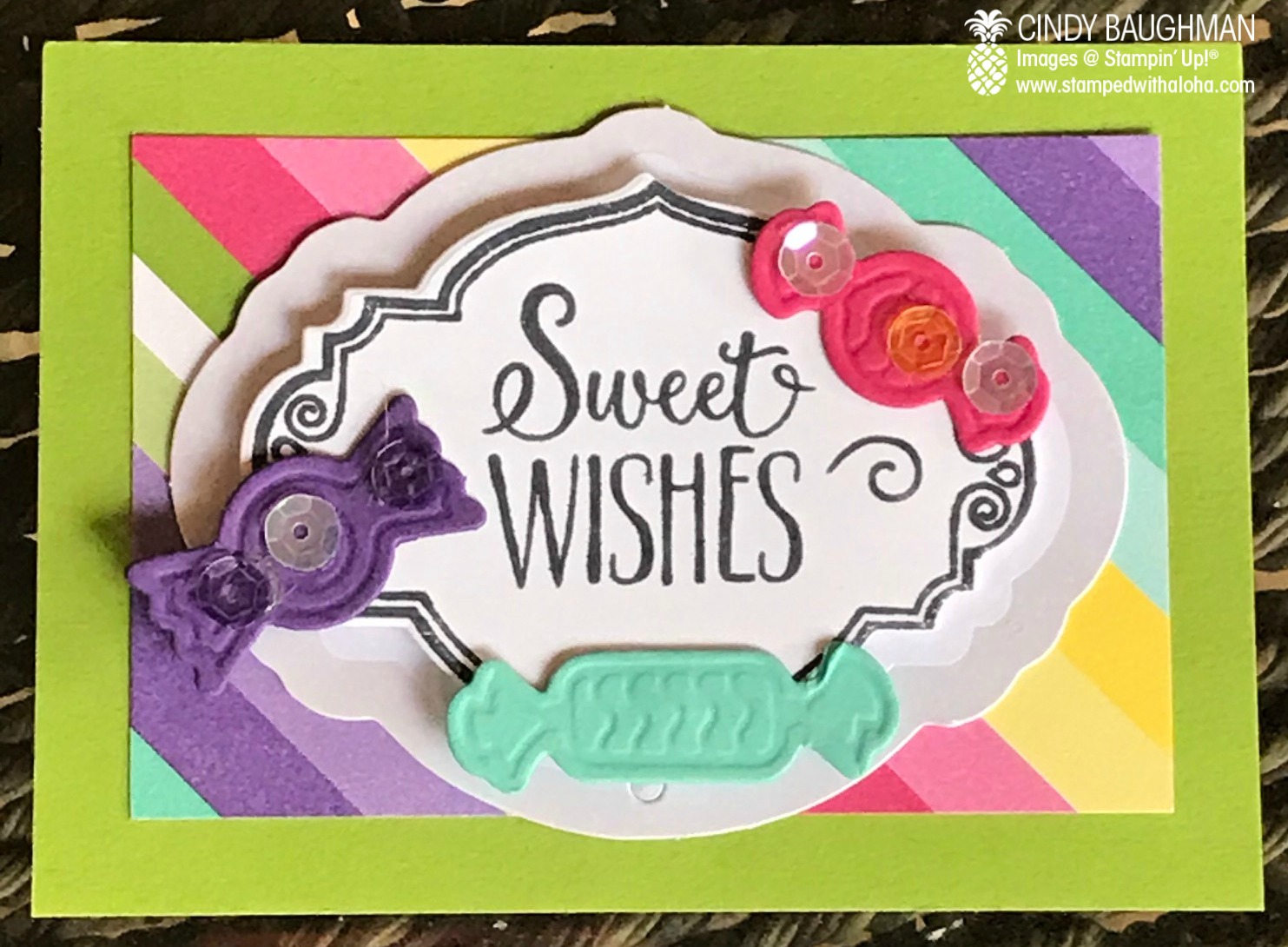 Sweet Wishes Card Candy - stampedwithaloha.com