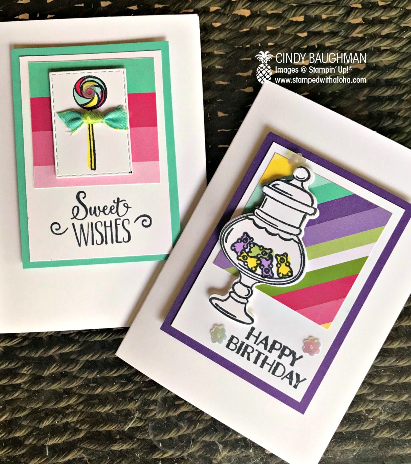 Card Candy Cards - stampedwithaloha.com