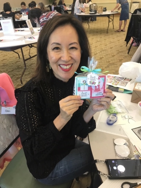 Pam and her Card Candy - stampedwithaloha.com