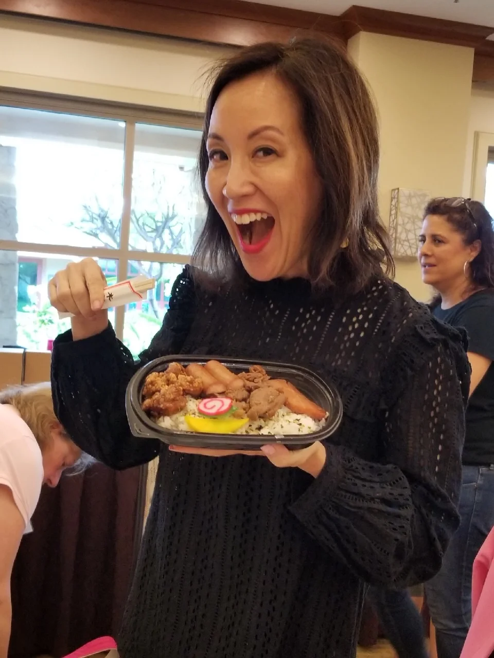 Pam is ready to eat
