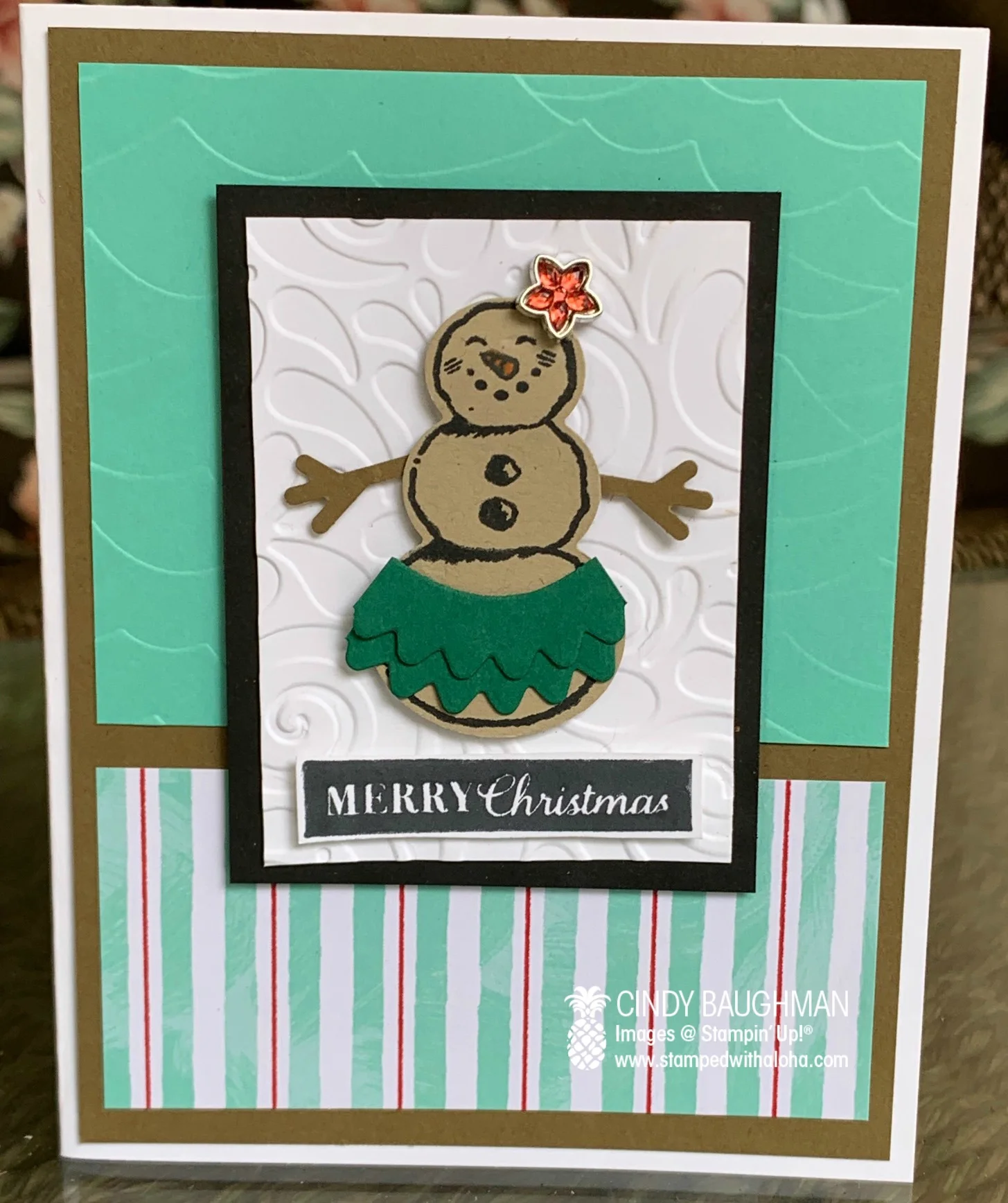 Hula Snowman Card