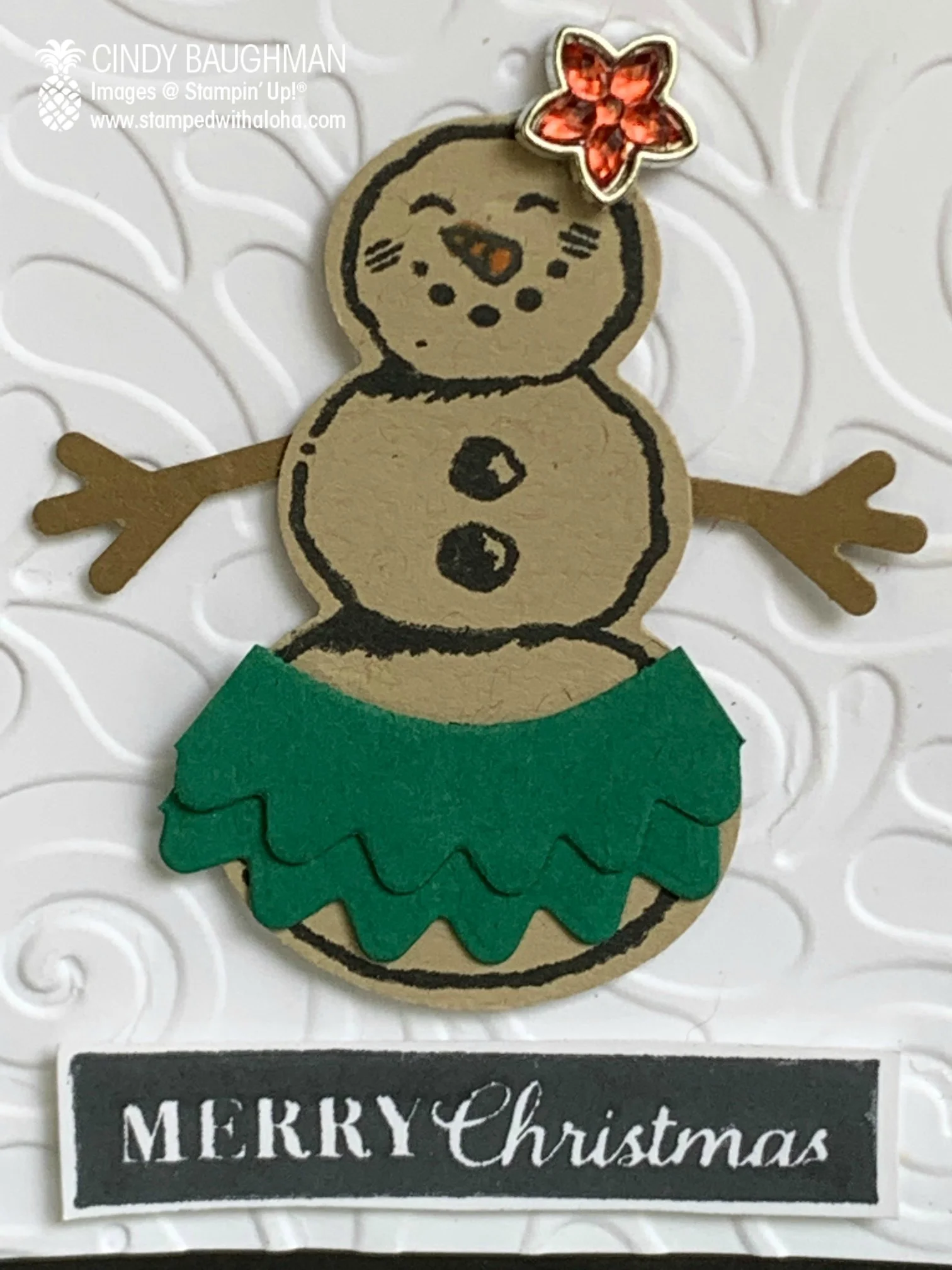 Hula Snowman Card
