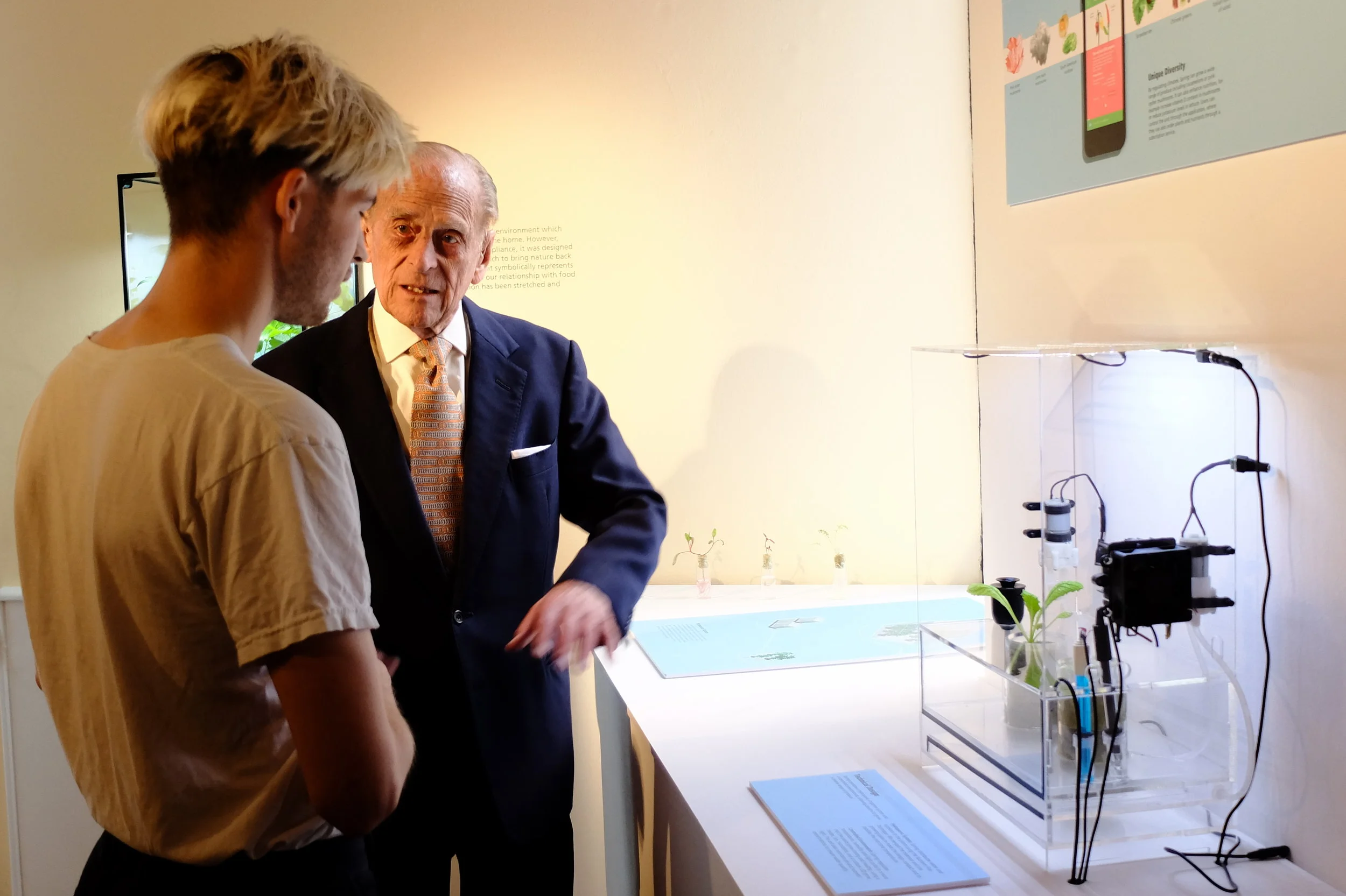 Presenting the technical prototype to the Duke of Edinburgh