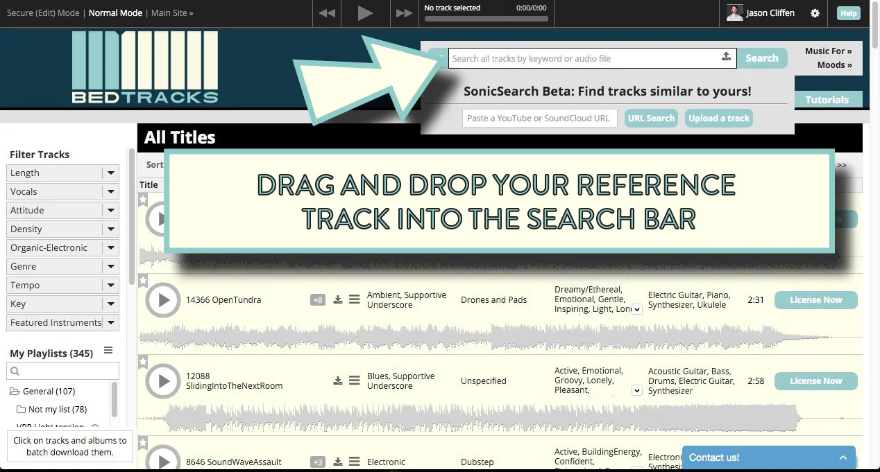Bedtracks — Finding Music For Video Has Never Been Easier Use 'Sonic