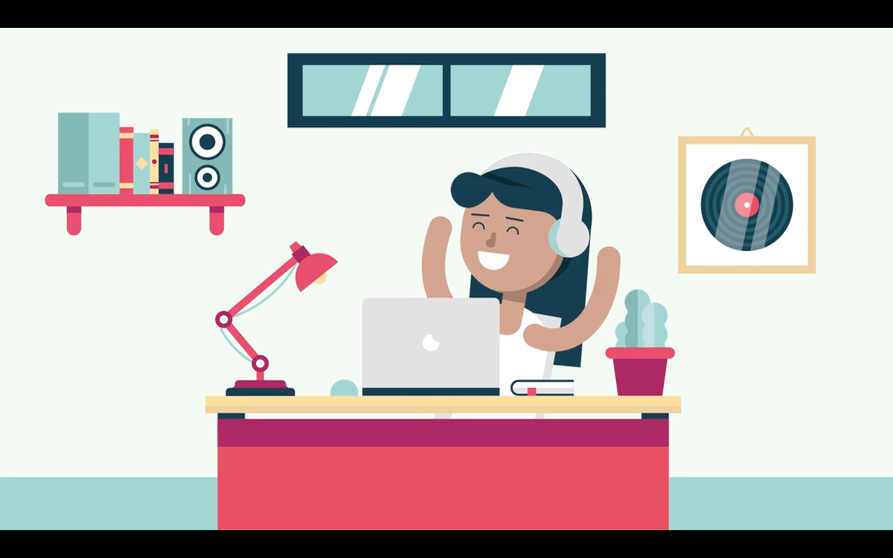 She just found music for her video advert!