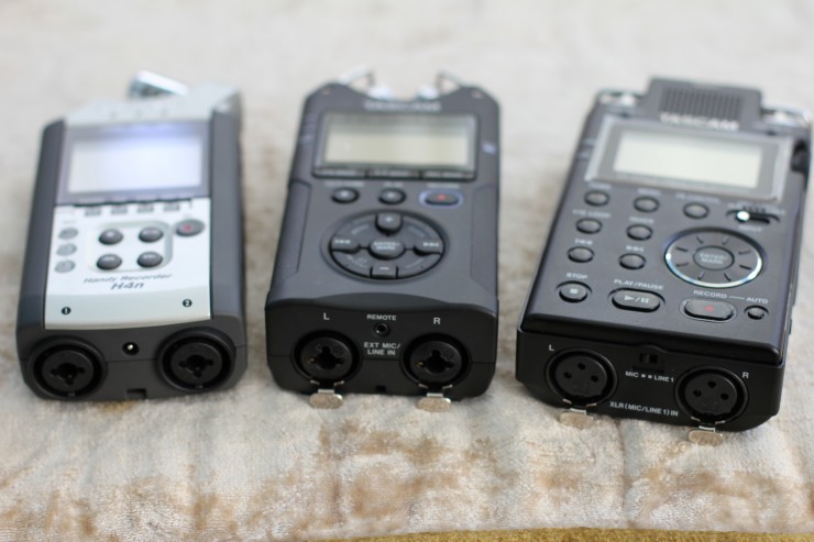 Zoom H4n, Tascam DR-40, Tascam DR-100mkIII