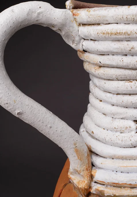 (Detail) Large Pot w/White Coils, 29"x25" diameter, 2015