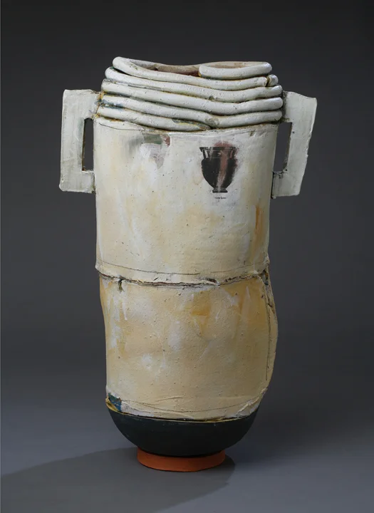 Large Pot w/ Screen Image, 28”x18” diameter, 2014