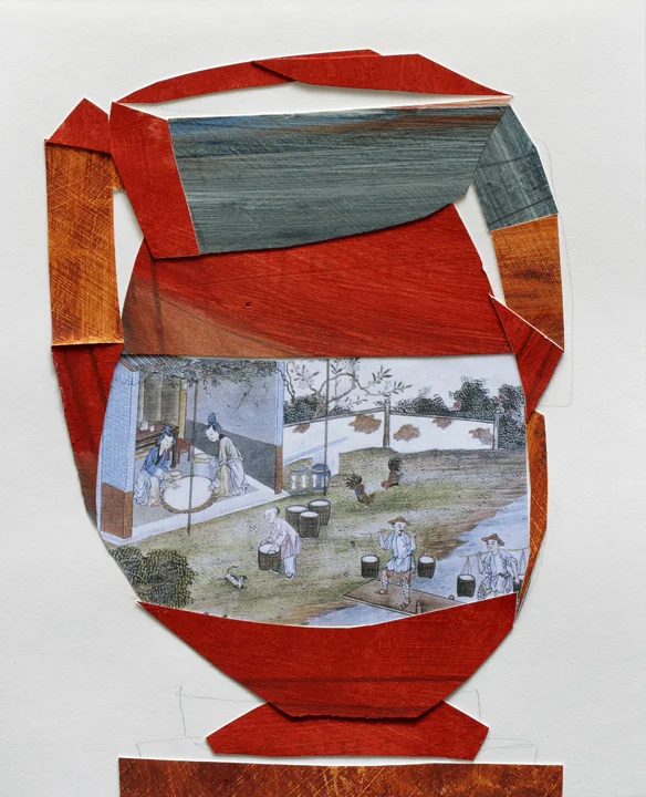 Sifting Glaze, Mix Media on Paper, 10"x11", 2009