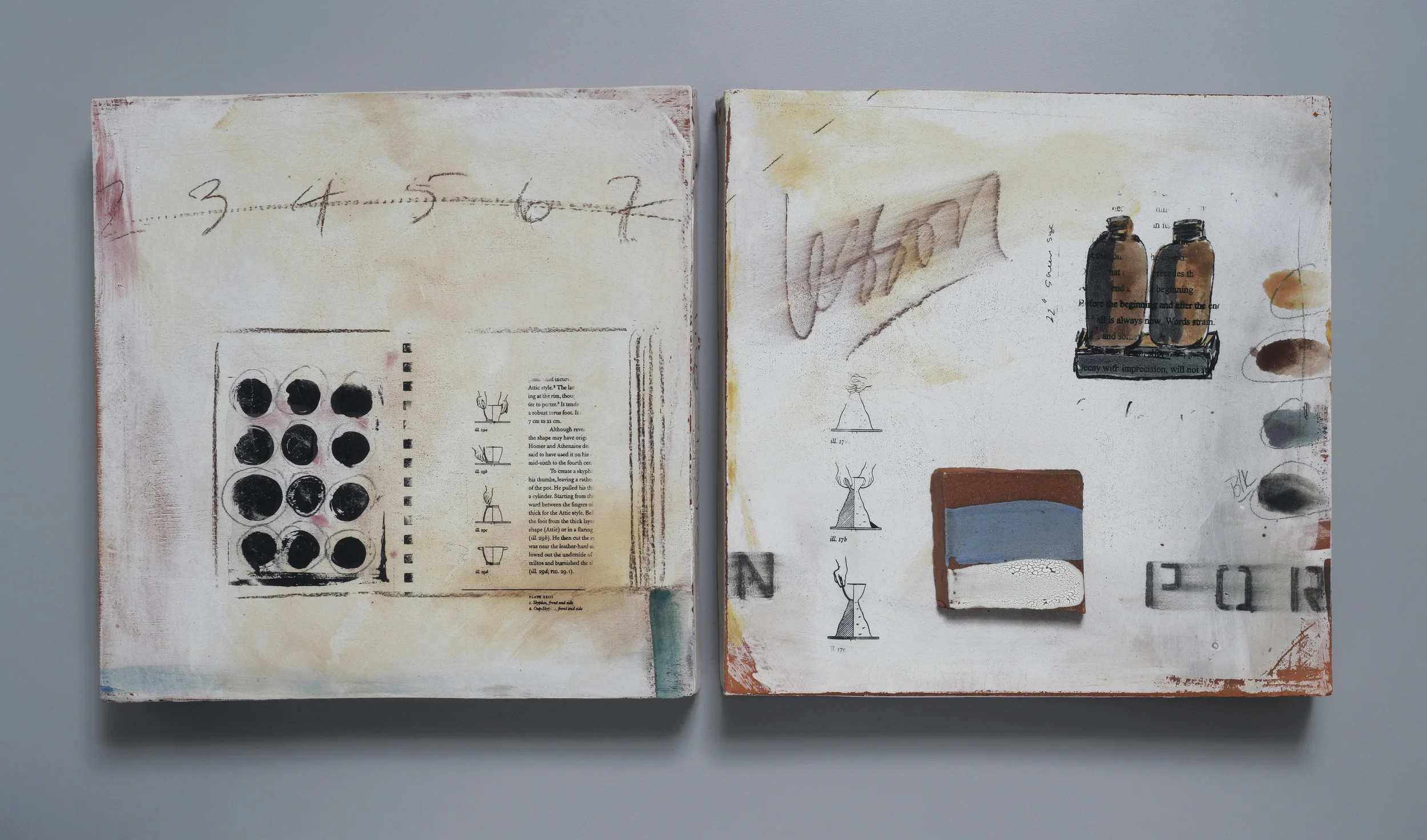 Diptych/Lessons, 26"x13"x2", 2011