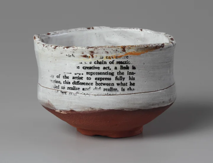 Teabowl with Text, 3”x4” diameter, 2015