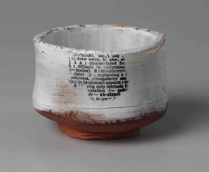 Teabowl with Text, 3”x4” diameter, 2015