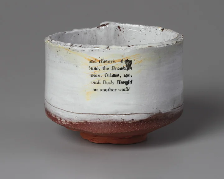 Teabowl with Text, 3”x4” diameter, 2015