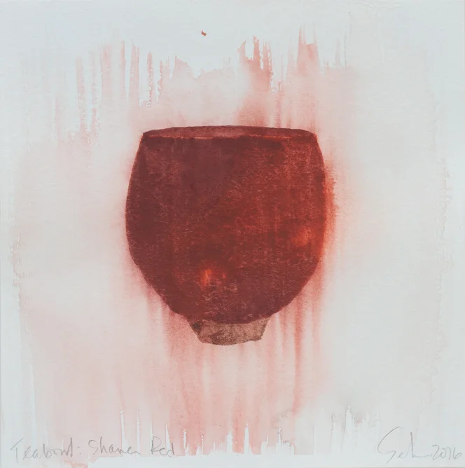 Teabowl, Shaner Red, 8”x8”, 2016