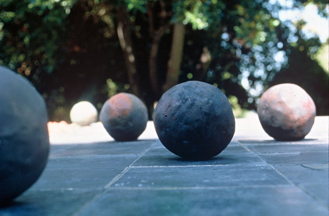 Game Board: Raku and Slate, 1994 (detail)