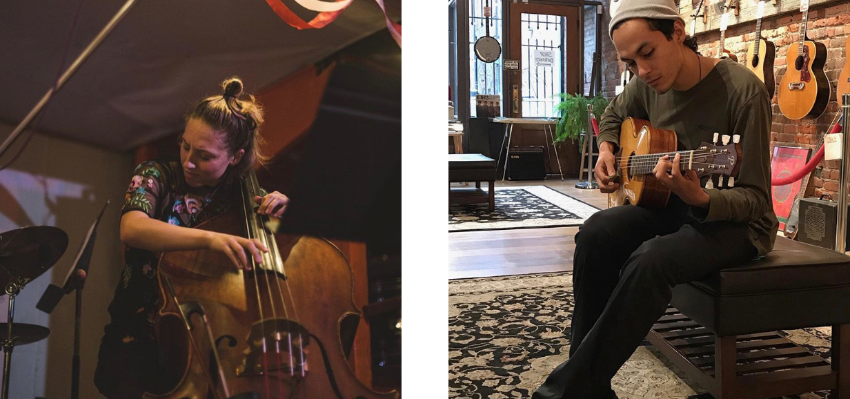 L-R : Kelsey Mines (bass), Carlos Snaider (guitar)