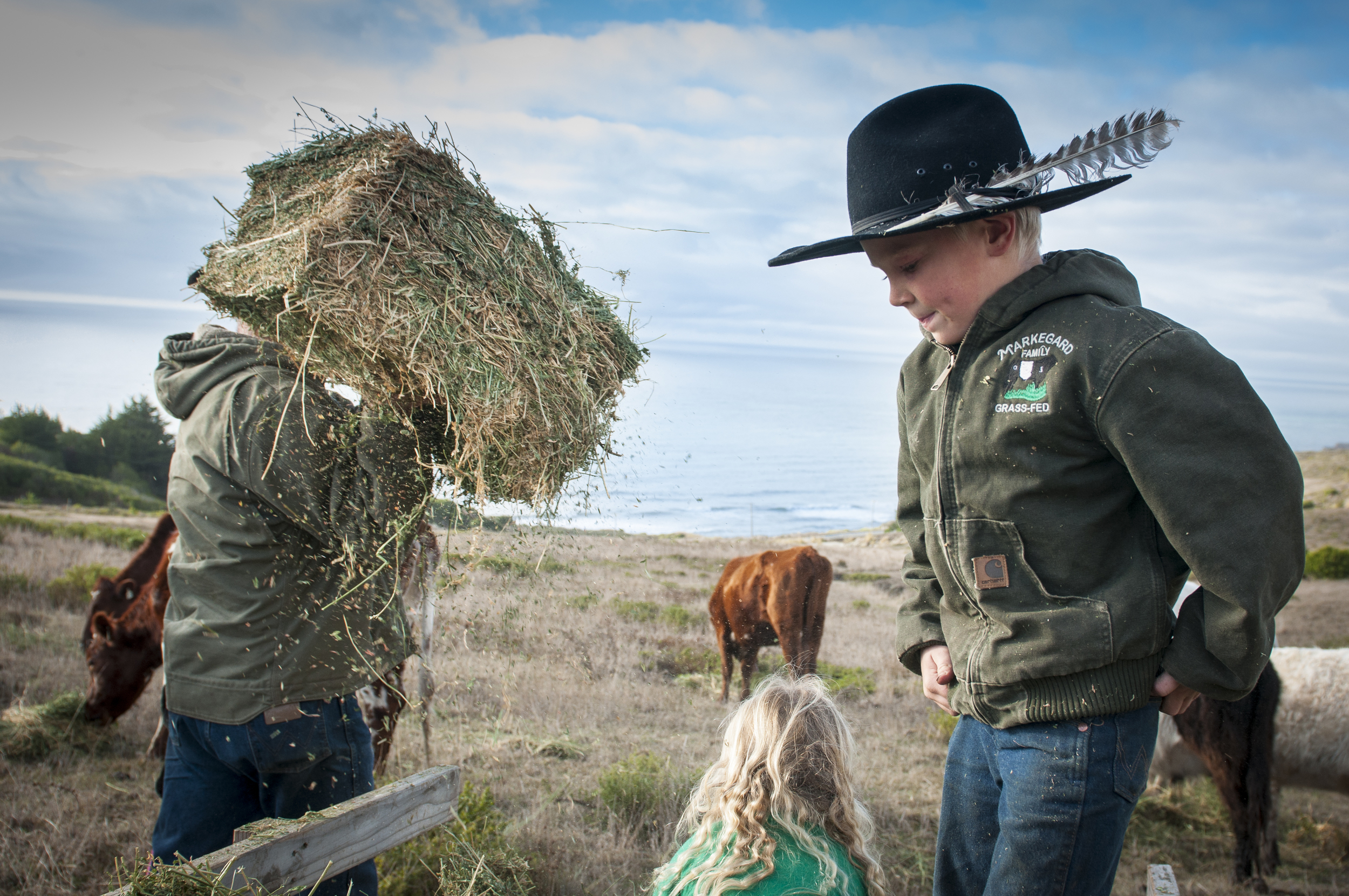     In San Gregorio CA, the Markegard family ranch raises grass-fed cattle, following holistic management of the land and respect for nature,&nbsp;in spite of the worst drought in California history.    