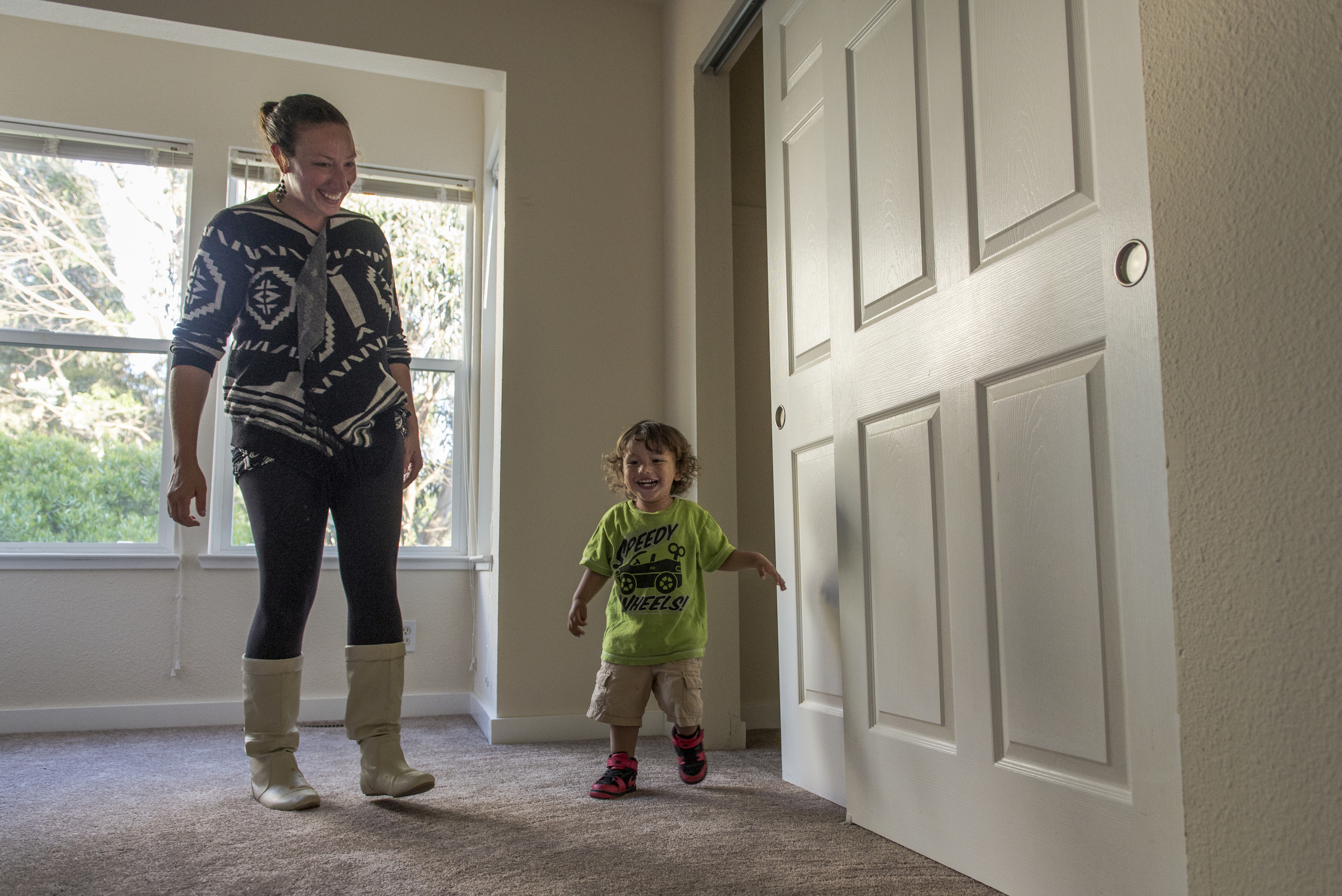  Amanda and Dominic explore their new home in San Francisco Bayview-Hunters Point neighborhood. 