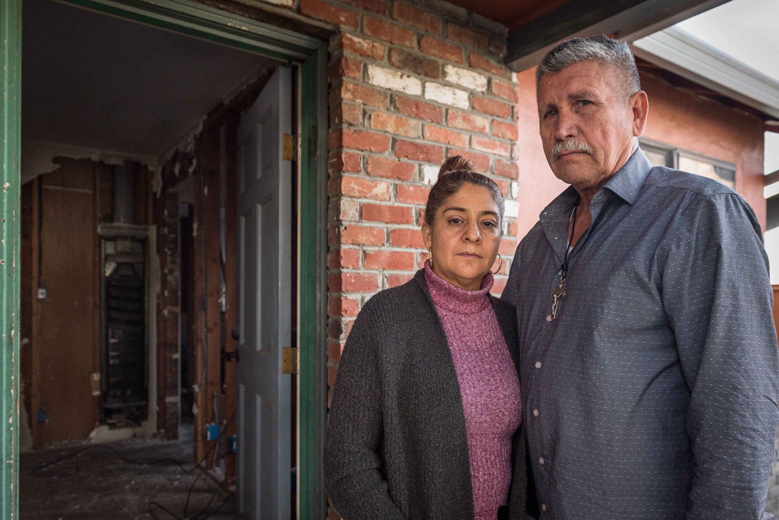  “This was our fist home. We were renting it out, and our son was also living on the property”, say Maria and Gabriel Bravo, of their home in Olinder Park neighborhood.  The flood damaged the foundation of their home and as consequence the house has 