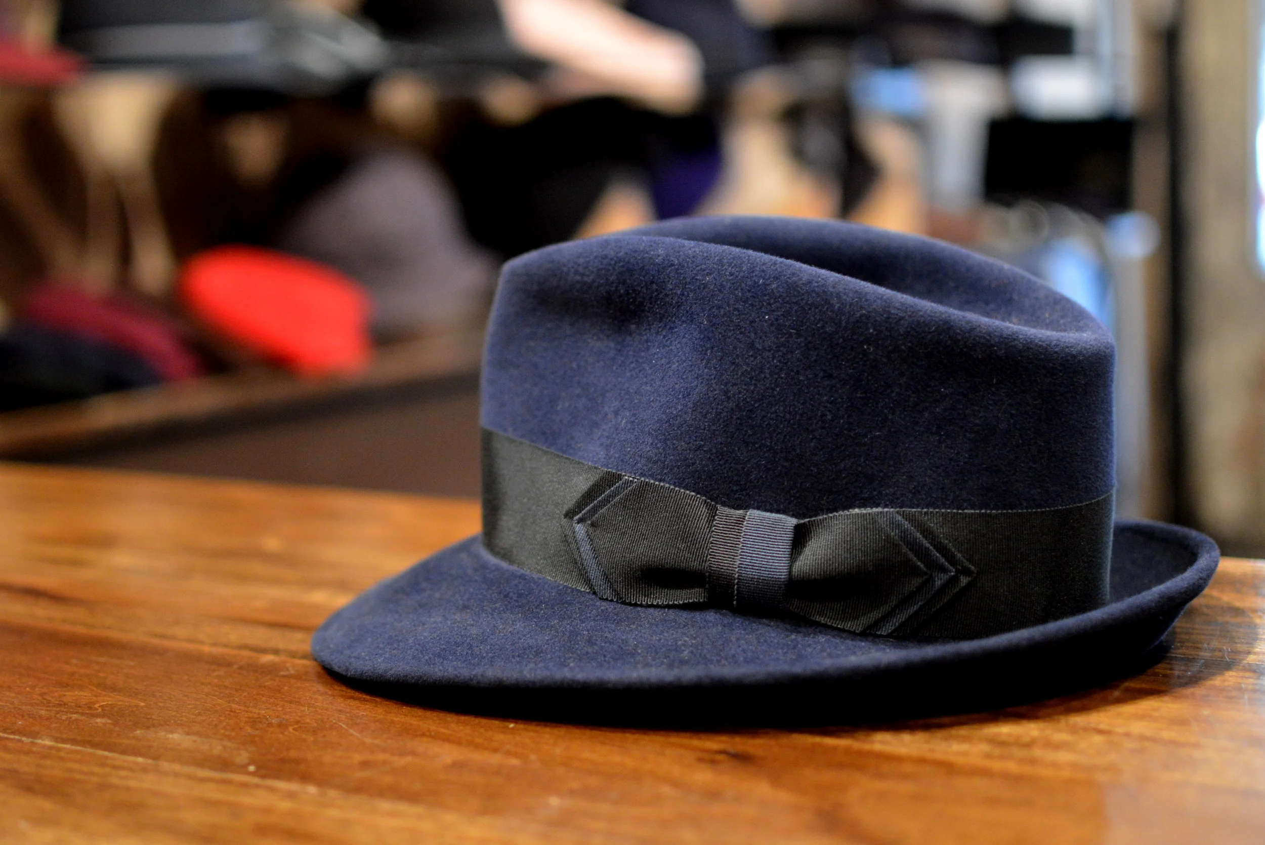Don Wrong - A traditional short brimmed Fedora in Blue fur felt