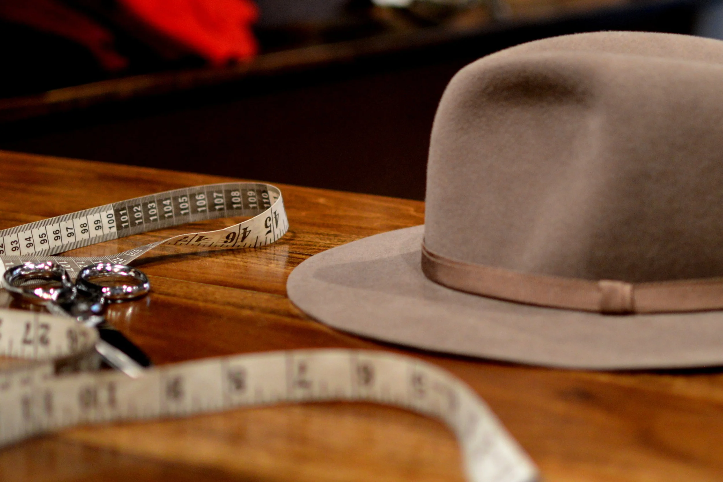 Flat Dan - A flat brimmed fedora with tall pinched crown