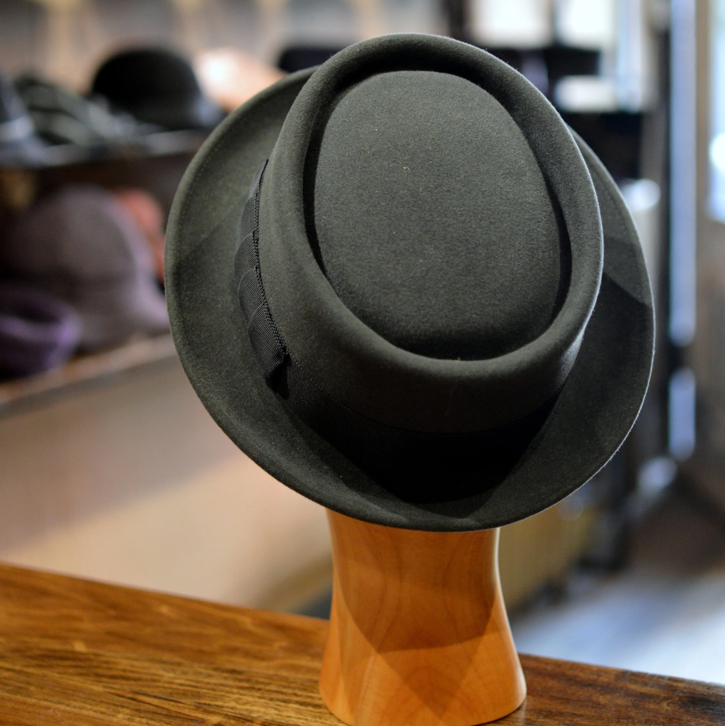 Walt Porkpie Grey - A traditional porkpie with a 2inch brim and 3 1/2inch crown 