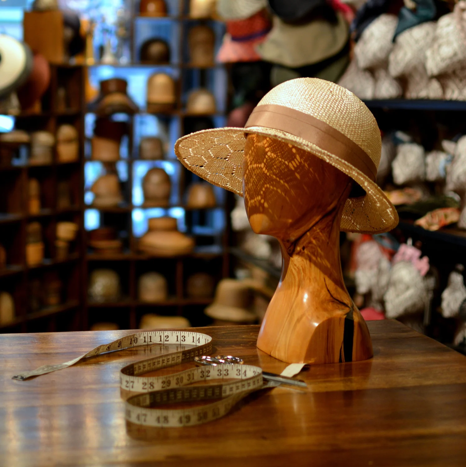 Olivia Wide Brim sunhat in natural fancy weave sisal — East