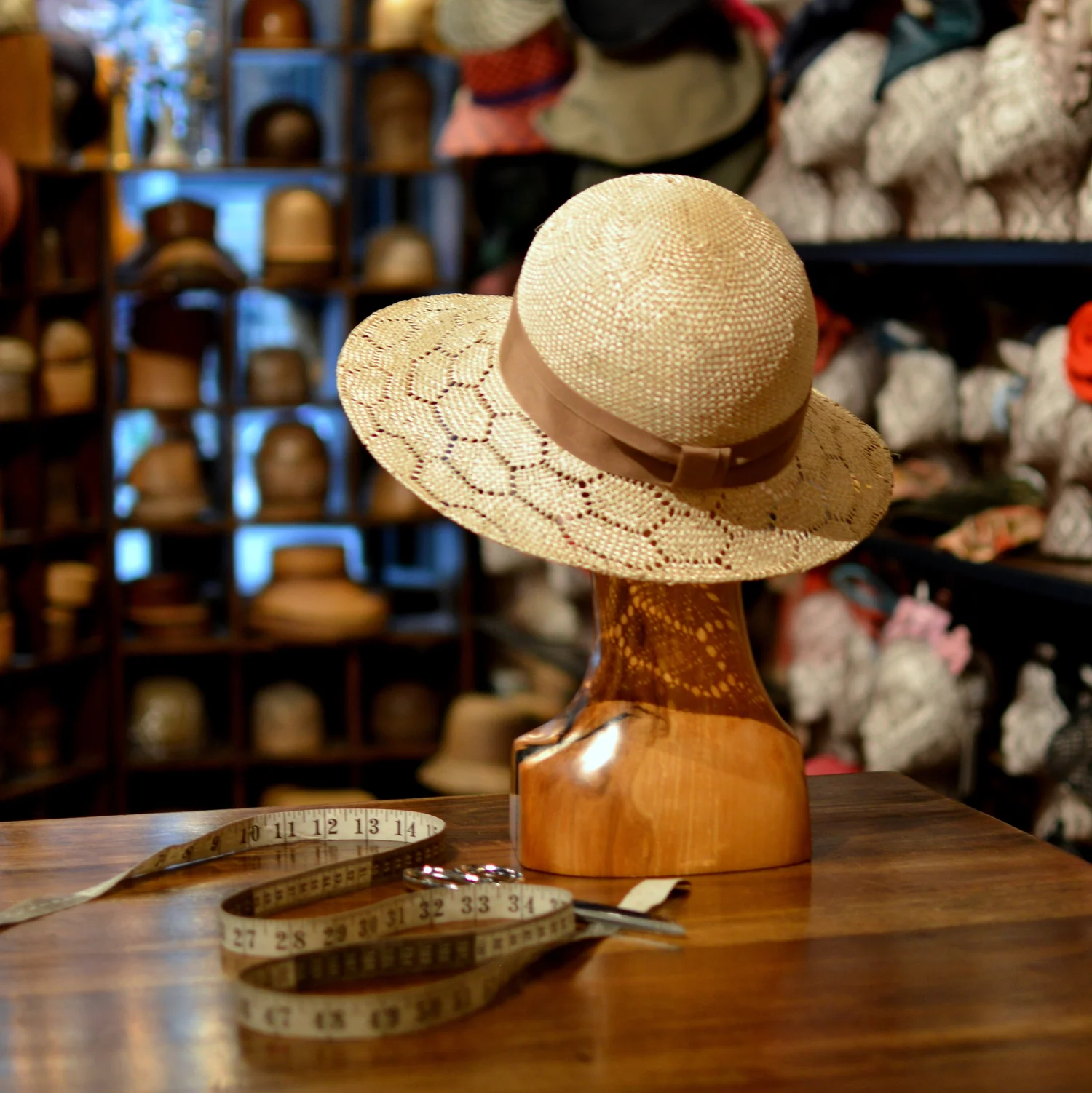 Olivia Wide Brim sunhat in natural fancy weave sisal — East