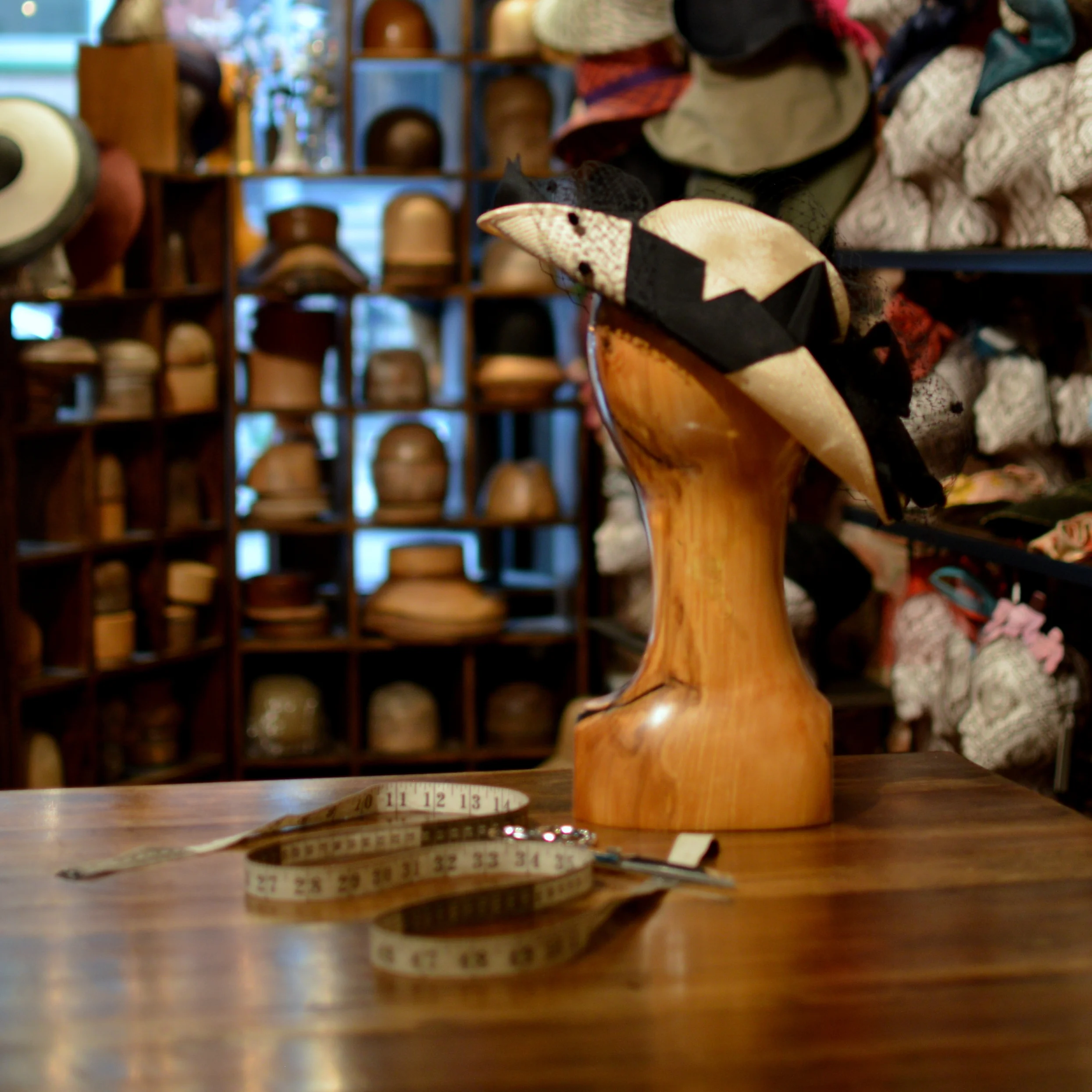 Edwardian Pirate Hat in Natural Parisisal with Black Trim