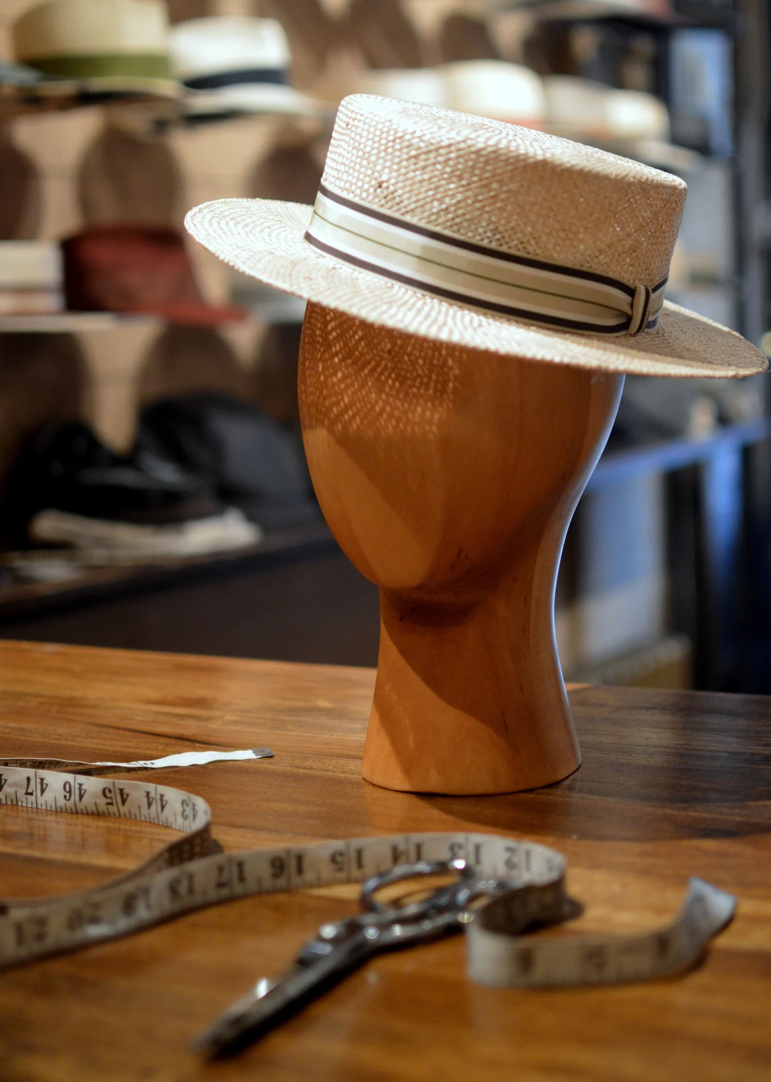 Straw Boater Hat with Orange & Green Ribbon il_fullxfull.6010456175_po43.jpg main image 4