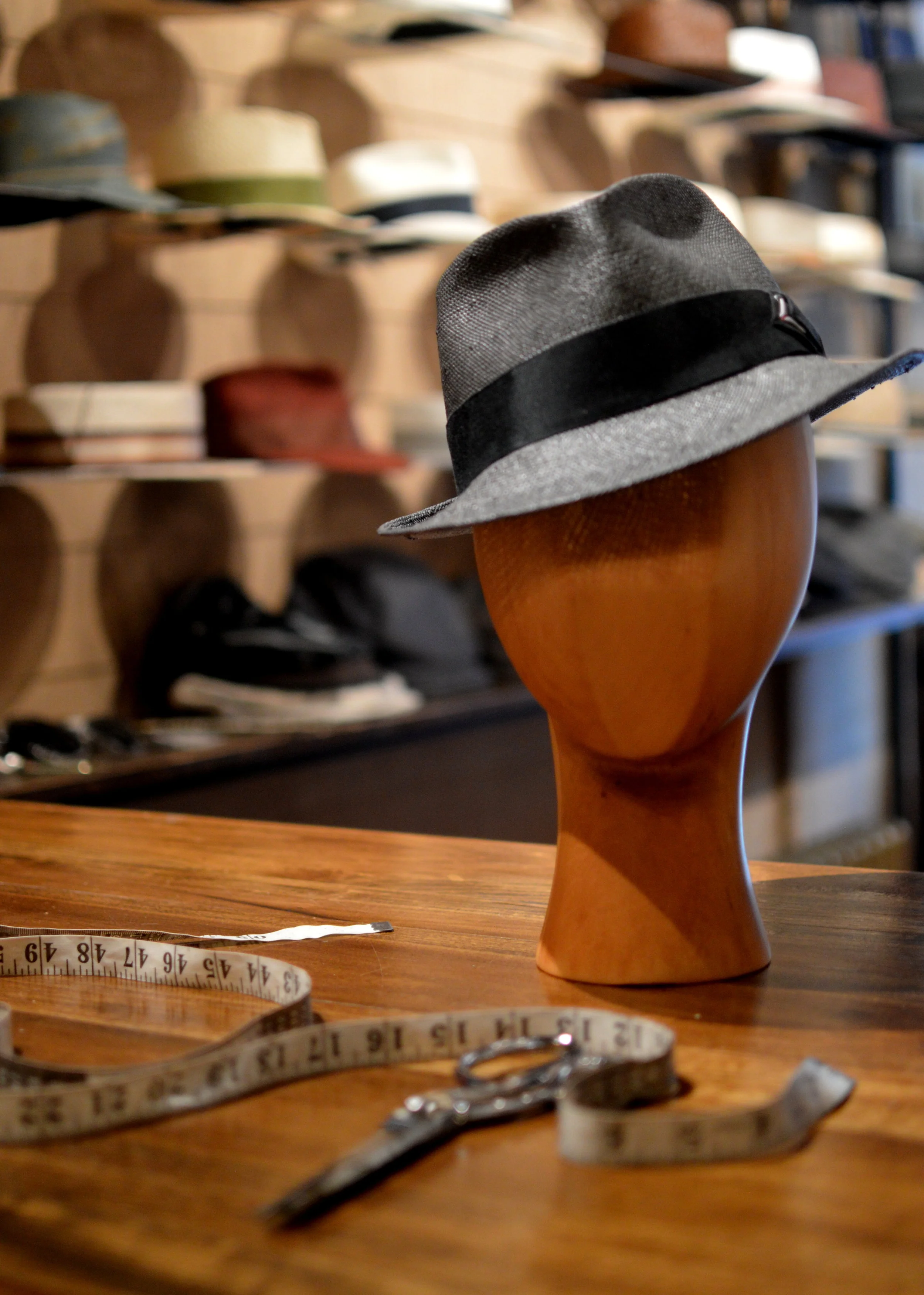 Don Wrong in charcoal glazed toyo - A traditional short brimmed Fedora in charcoal glazed toyo