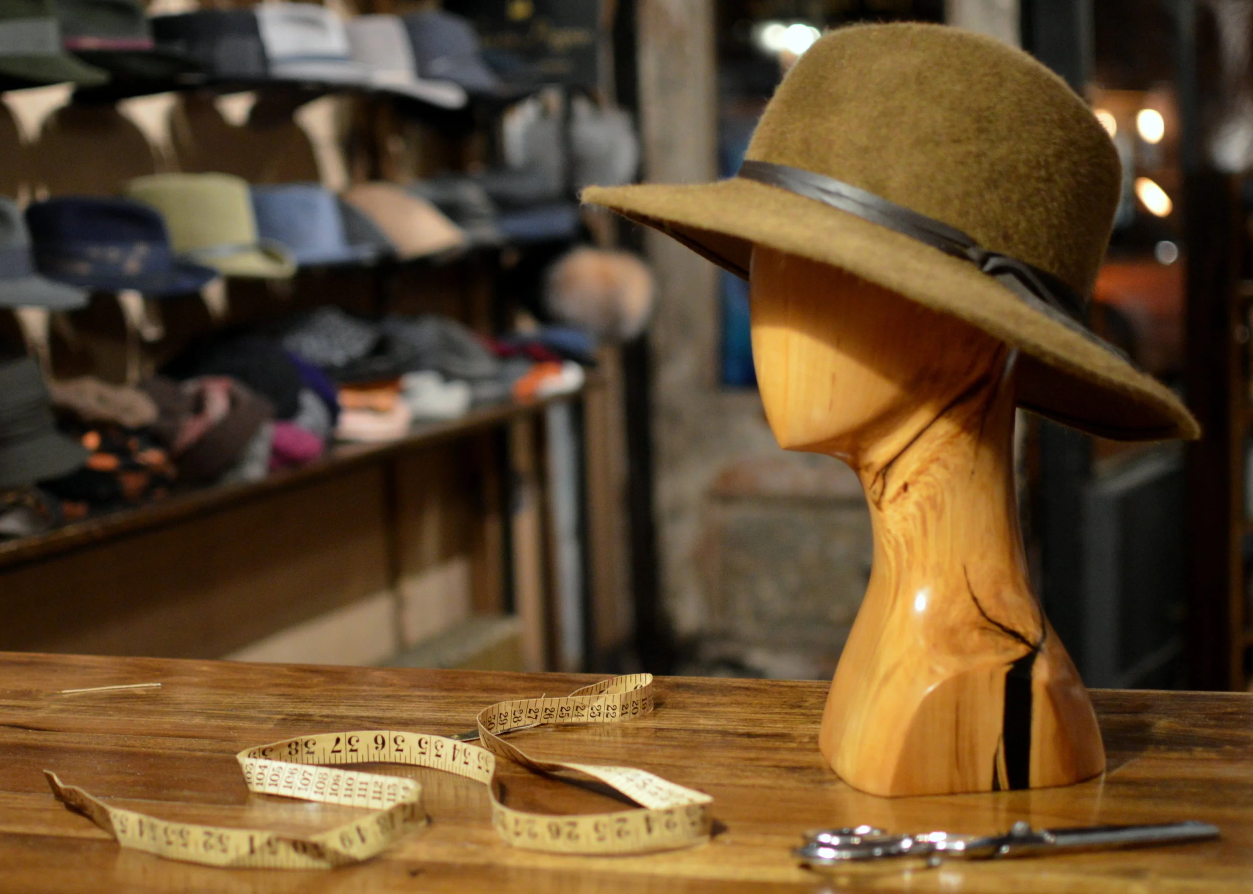 The Super Clyde wide brim hat style, has lovely downturned look, trimmed with leather