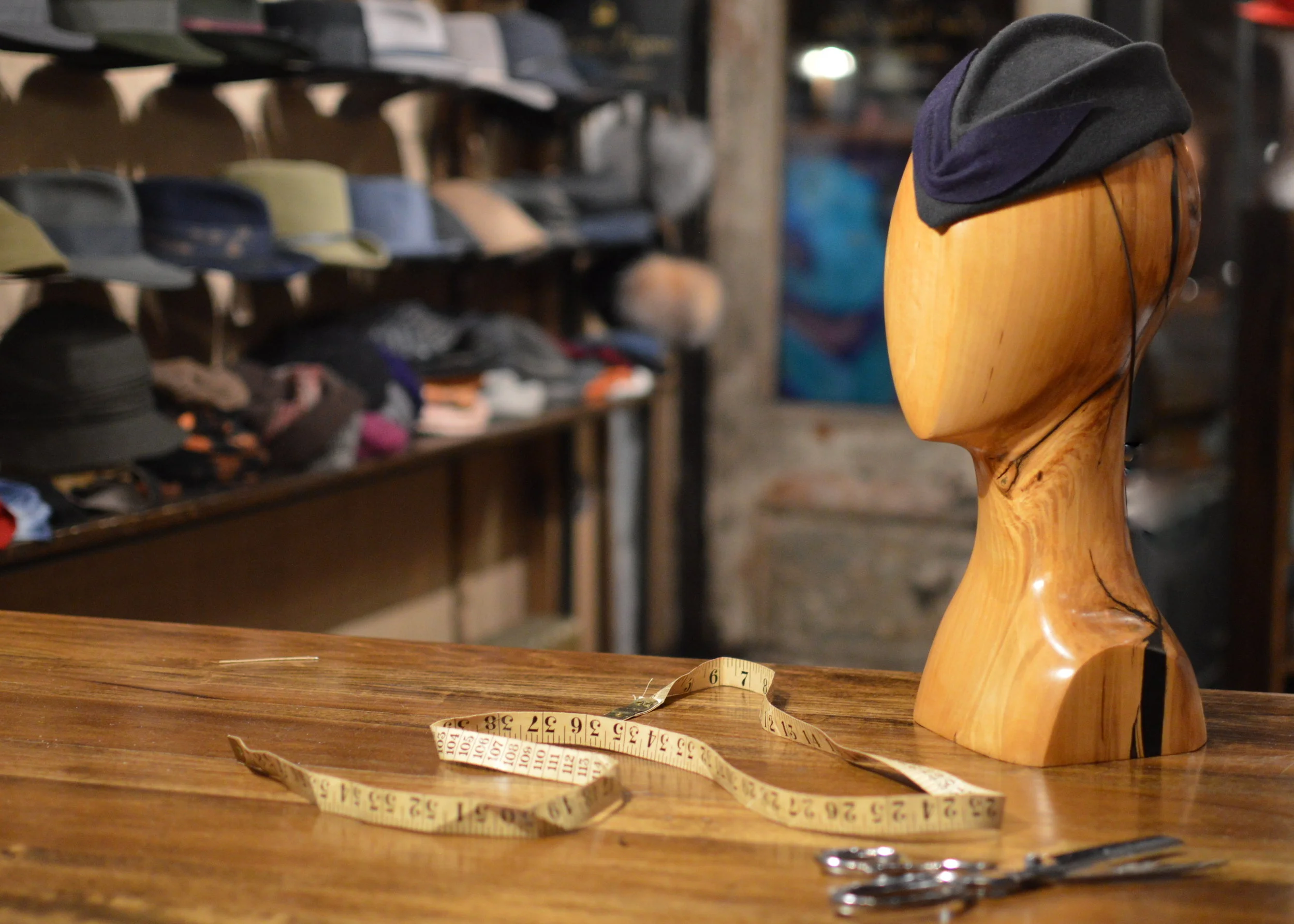 The Cadet is a hand draped fur felt cocktail hat