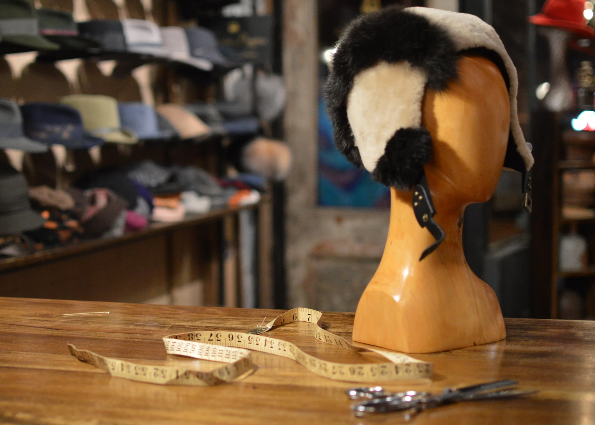 Patchwork Amelia - A mix of Feathers and Fur make this Cap ready for the winter and play