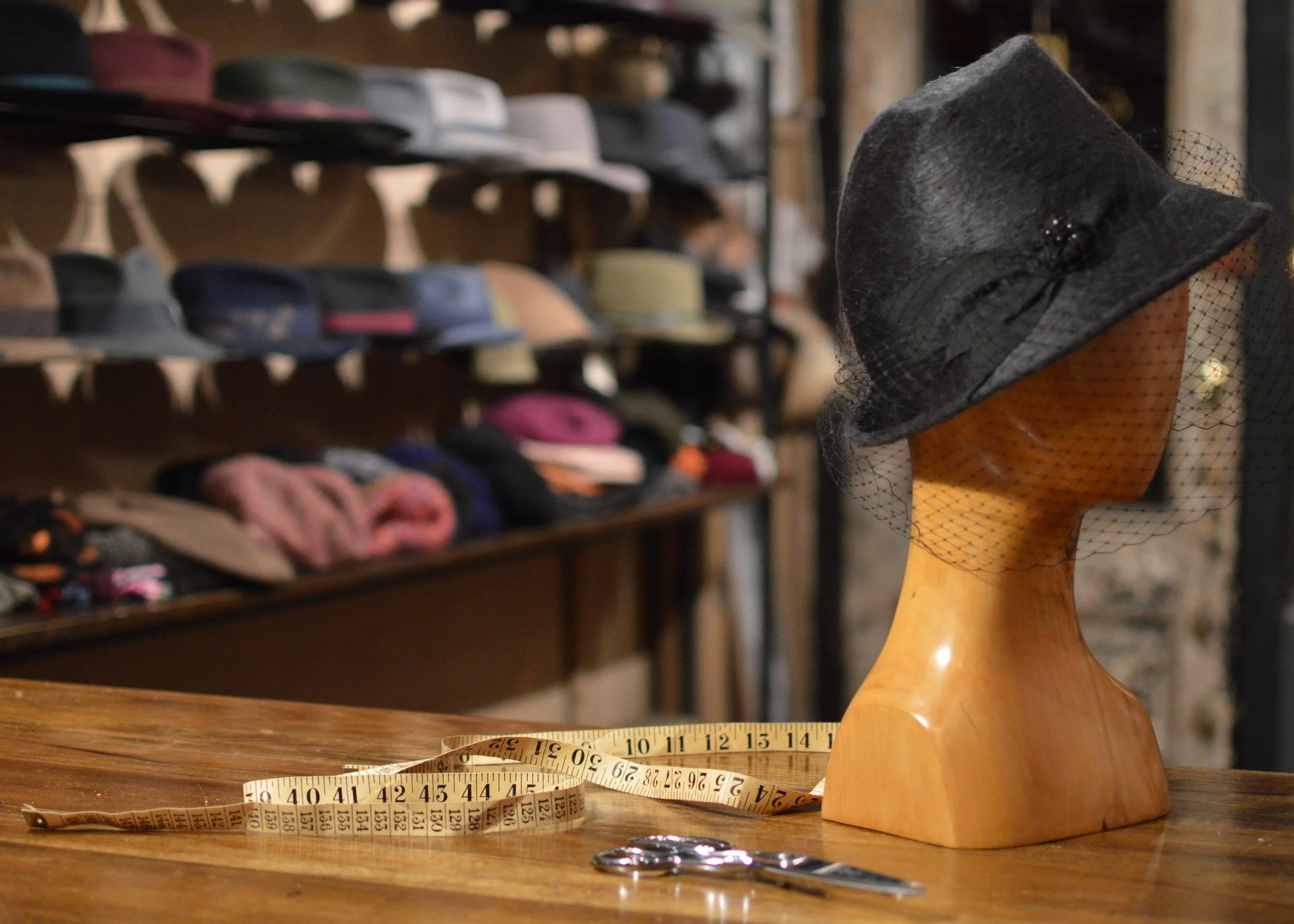 The Spy Hat is a short brimmed hat made from luxurious beaver finished fur felt side