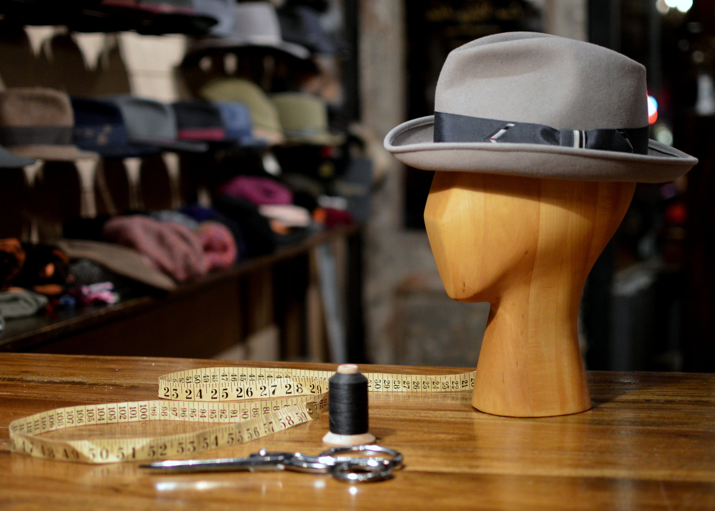 Godfather a Pinched Homburg Hat in Grey — East Village Hats