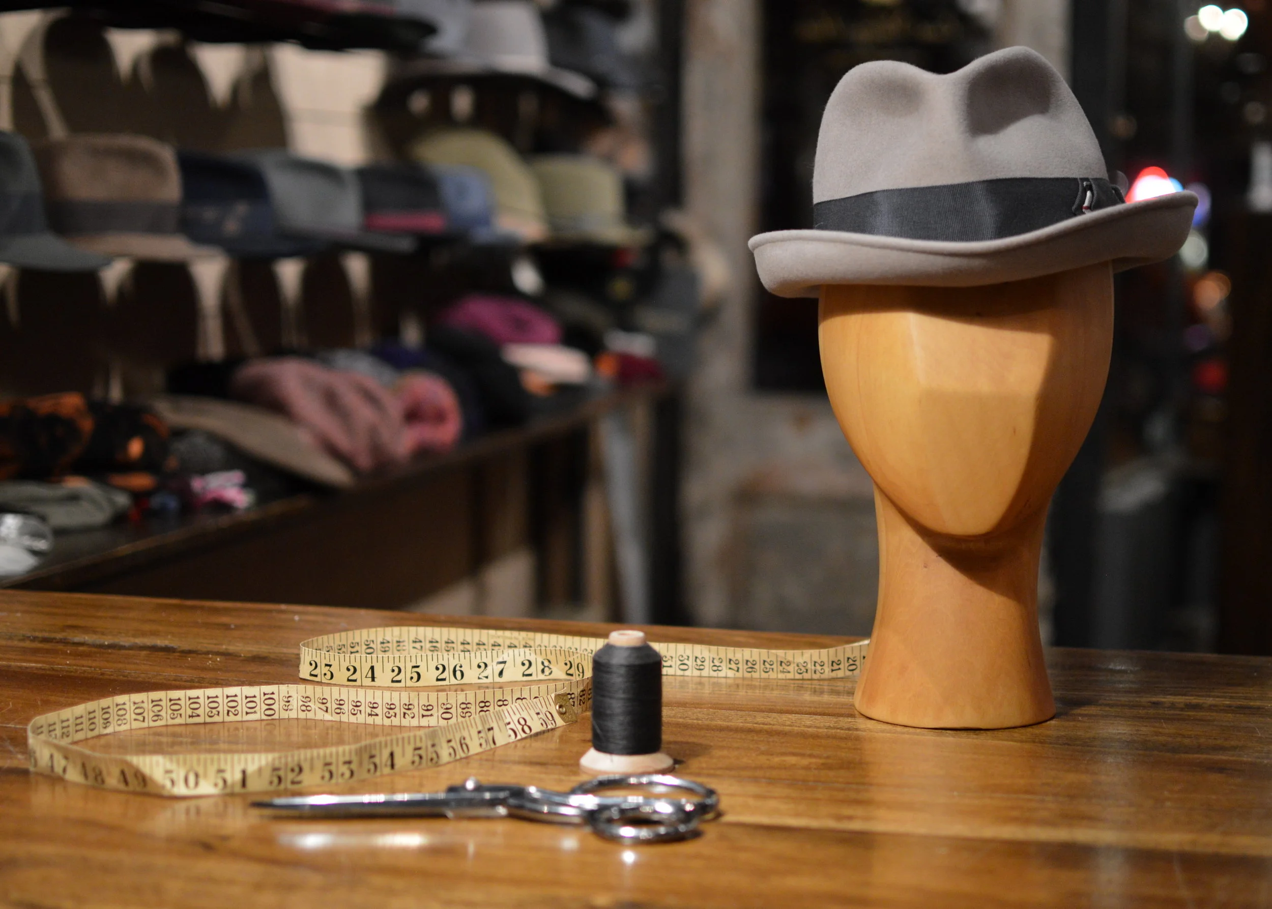 Godfather a Pinched Homburg Hat in Grey — East Village Hats