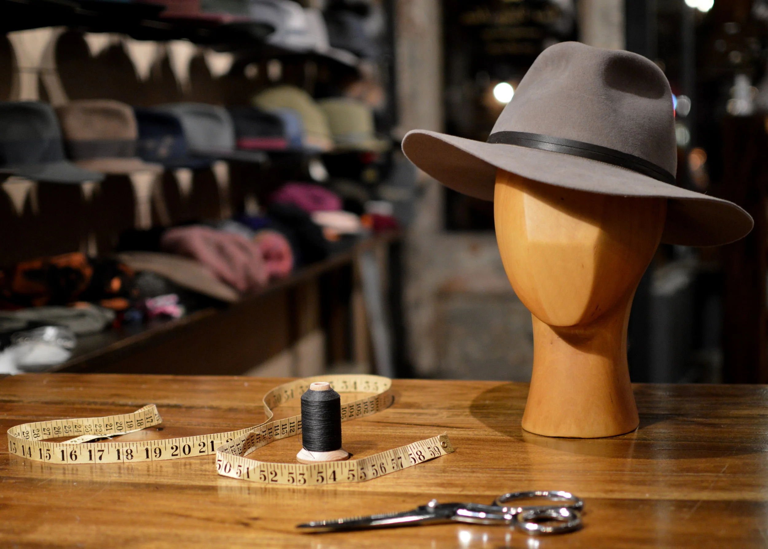 Happy fedora in mink - A flat brimmed fedora