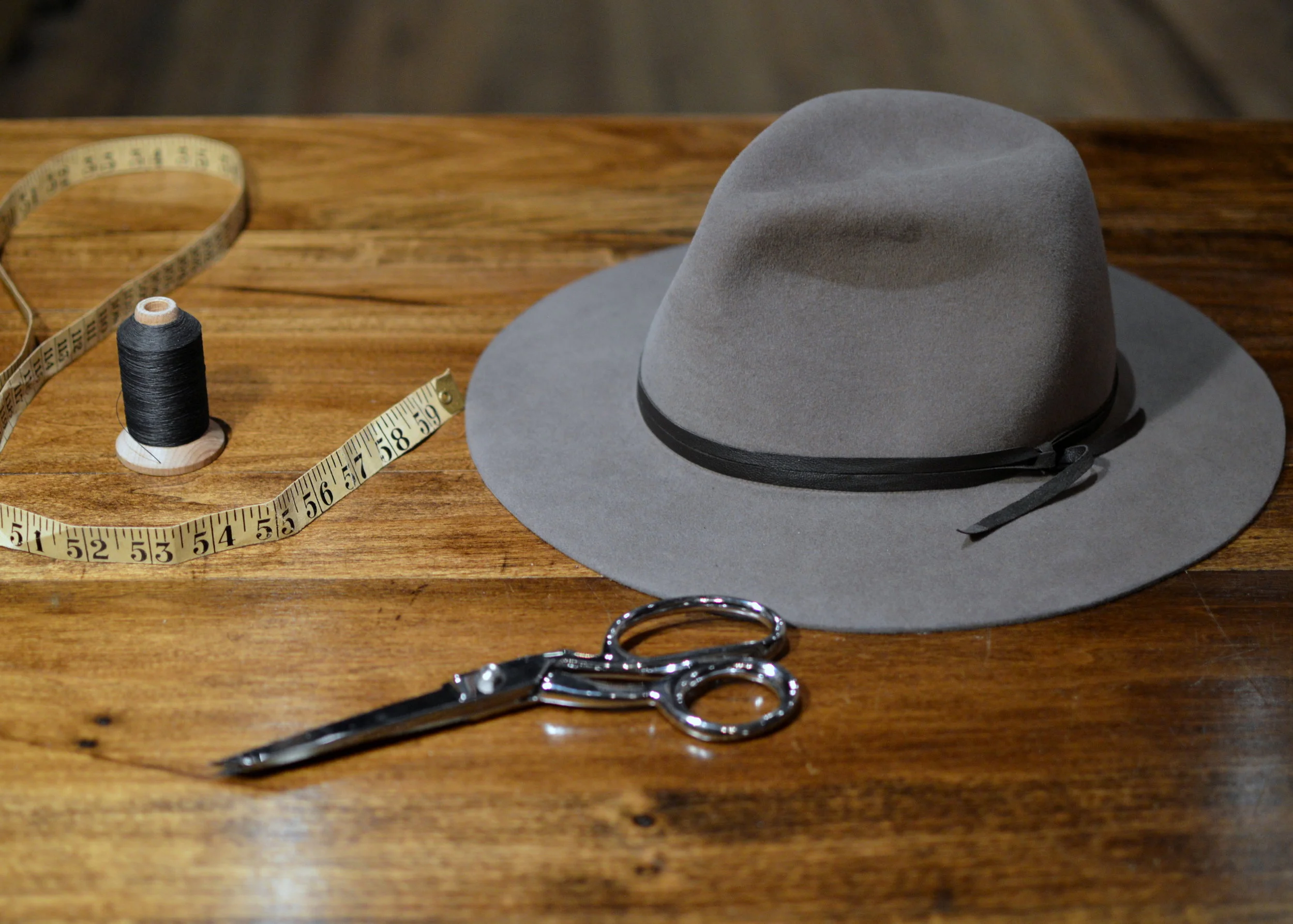 Happy fedora in mink - A flat brimmed fedora