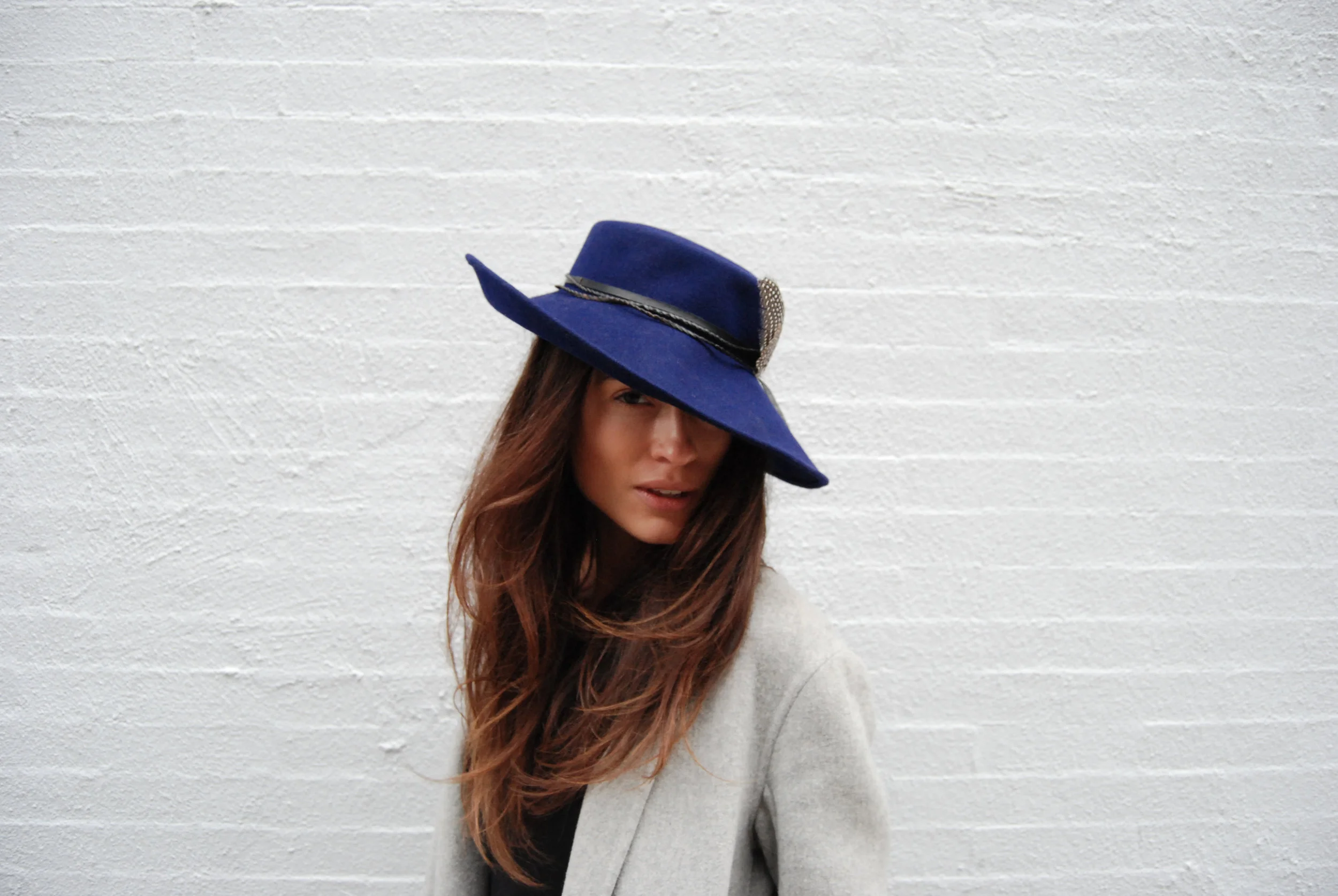 The Rebecca Wide Brim Hat in Vintage 