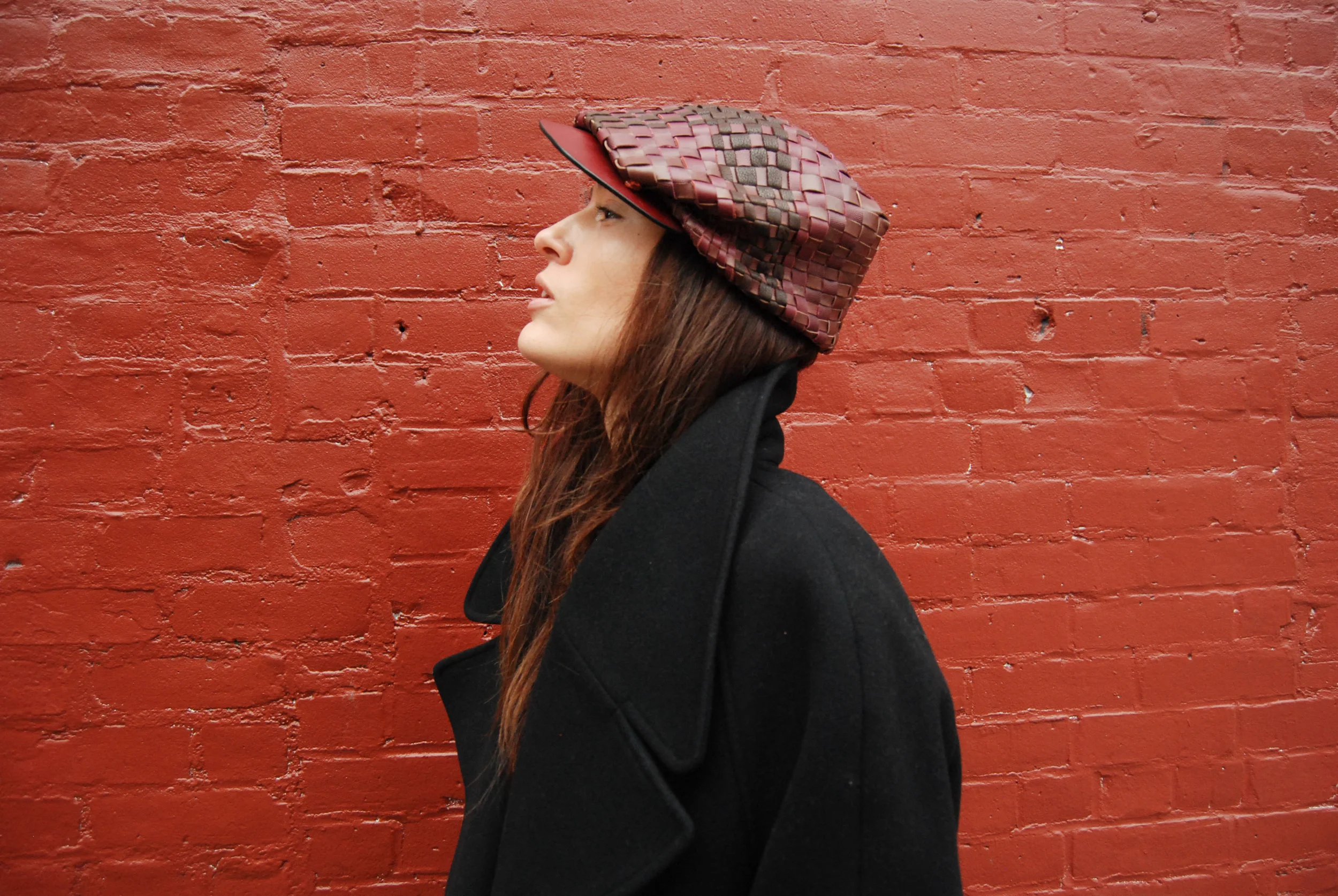 Leather Woven Cap by Two Foxes